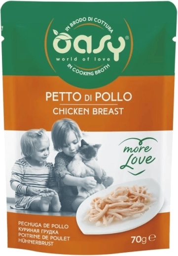 Oasy More Love kuracie prsia kapsička pre mačky 70 g