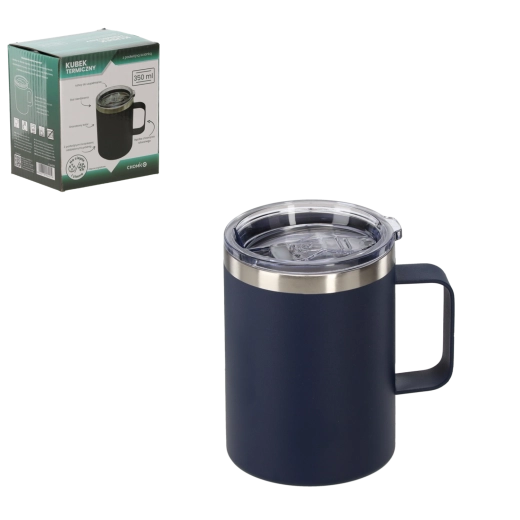 Termohrnček s uškom 350 ml granátový