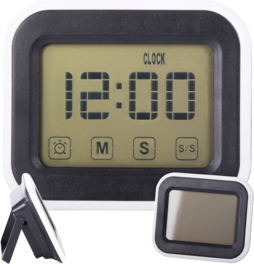 Elektronické digitálne hodiny s budíkom a podsvieteným LCD displejom