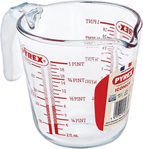 Sklenená odmerka PYREX 0,5 l