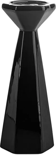 Kónický svietnik čierny 24,5 cm