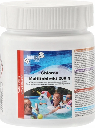 Chlórové multitablety do bazéna CHLOROX 200 g, balenie 0,4 kg