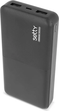 Setty powerbanka 20000 mAh čierna
