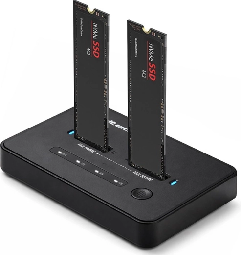 Dokovacia stanica Qoltec pre SSD M.2 NVMe/SATA s USB-C a offline klonovaním