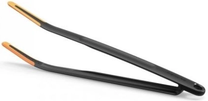 Kuchynské kliešte 29 cm silikónové čierne/oranžové