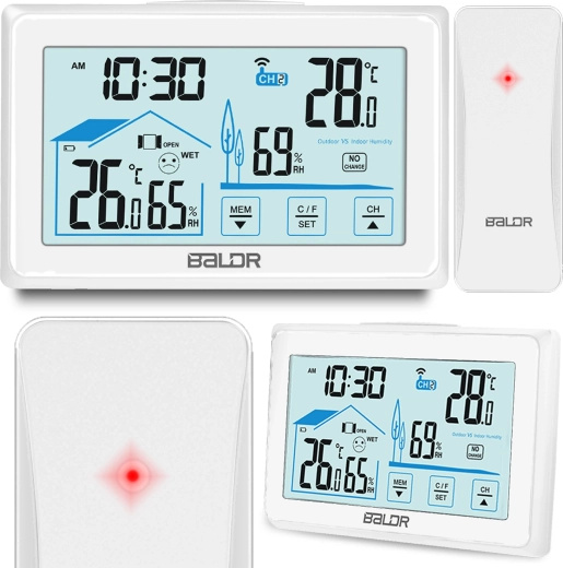 Digitálna meteostanica s bezdrôtovým senzorom biela