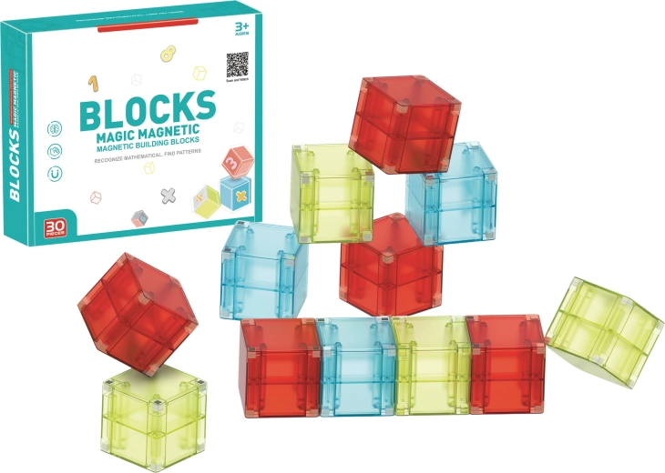 Magnetická stavebnica pre deti – 66 dielikov