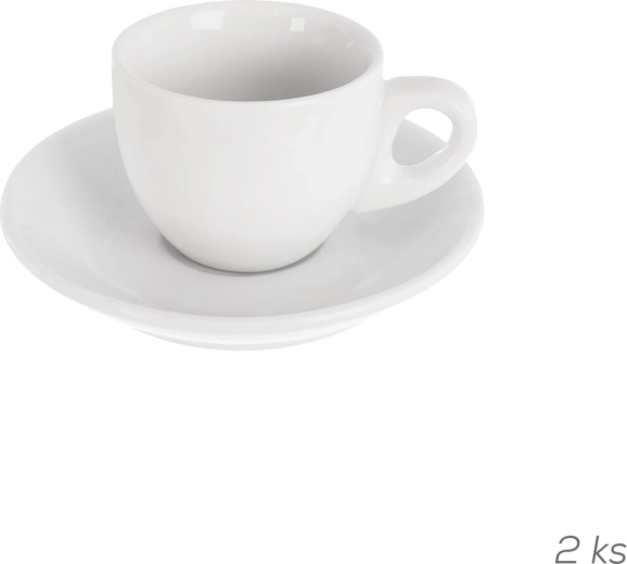Porcelánová šálka na espresso s podšálkou Mona, 2 ks, 100 ml