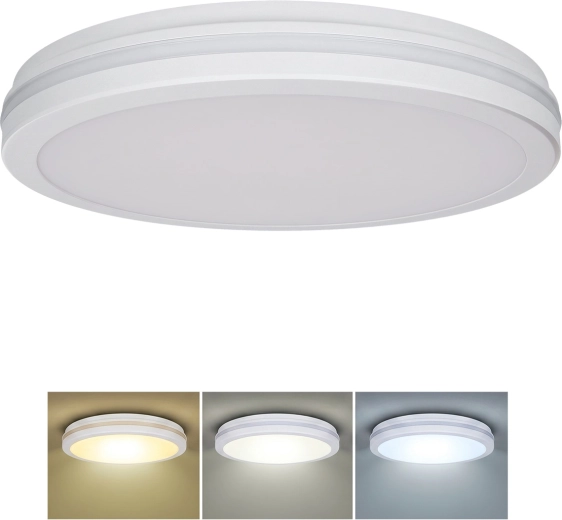 Solight LED stropné svietidlo Gari 44 W 3960 lm 3CCT IP65 40 cm biele