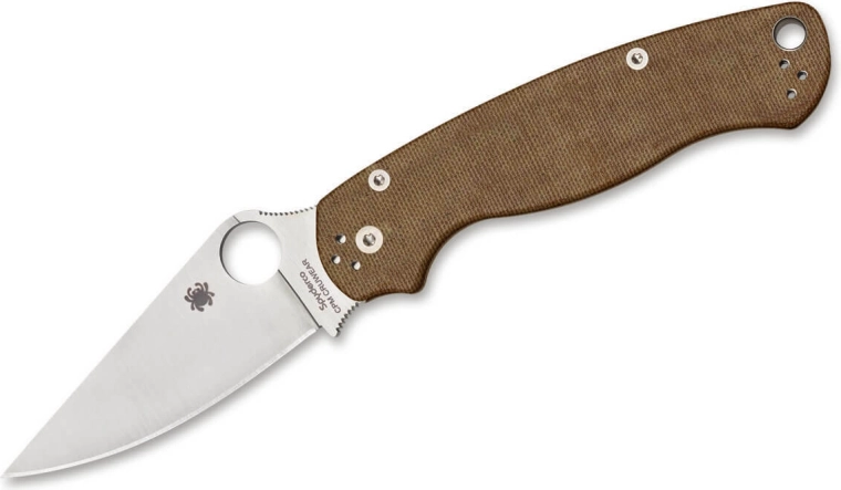 Spyderco Para Military 2 vreckový nôž s hnedou micartou 8,8 cm