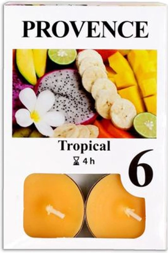Čajové sviečky s tropickou vôňou, 6 ks
