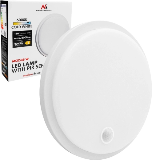 LED lampa so senzorom pohybu PIR Maclean MCE535 - 1 kus