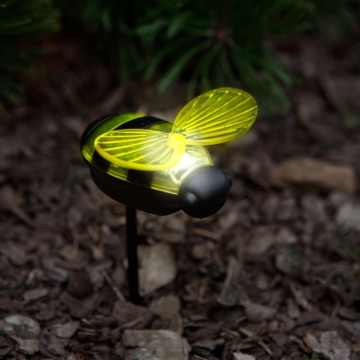 Solárna zápichová lampa včielka s bielou LED