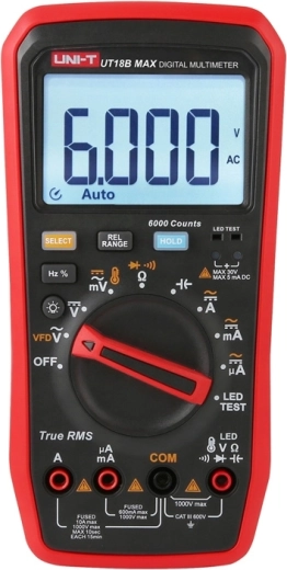 Uni-T digitálny multimeter True RMS s testom LED
