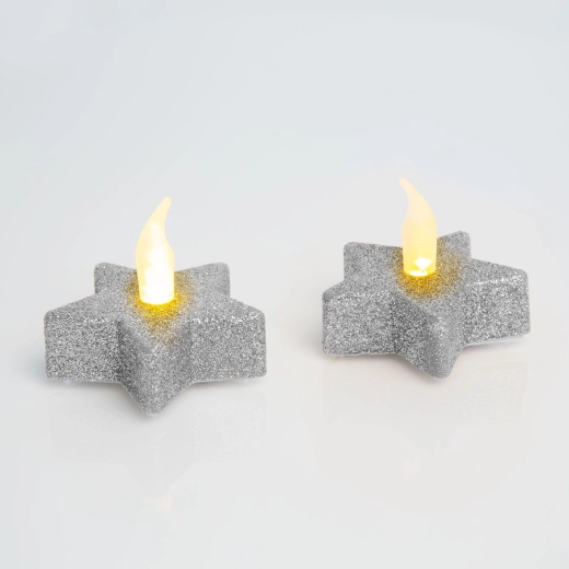 LED čajová sviečka v tvare hviezdy - 1 kus