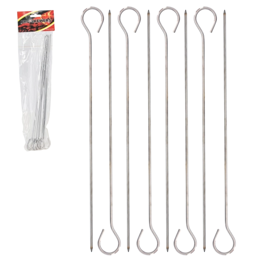 Sada 8 nerezových ihiel na špízy 28 cm