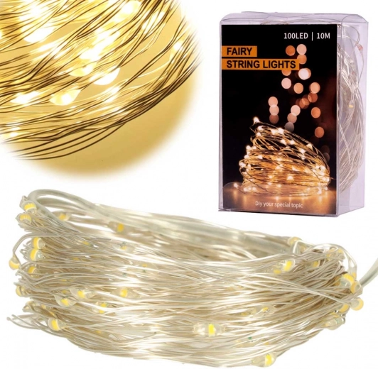 Dekoratívne LED drôtikové svetielka 5 m, 50 LED – Teplá