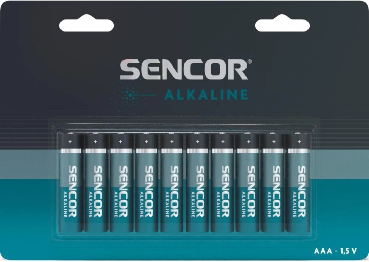 Sencor alkalické batérie AAA LR03, 10 ks