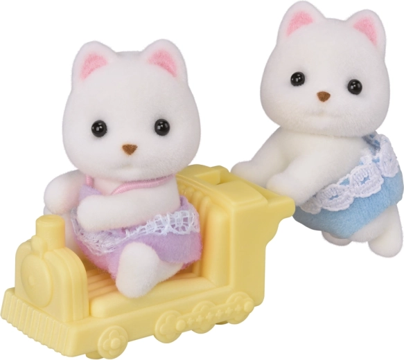 Sylvanian Families pomeranianske dvojčatá s vláčikom
