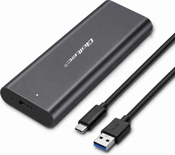 Qoltec externý hliníkový box pre M.2 NVMe SSD s USB-C