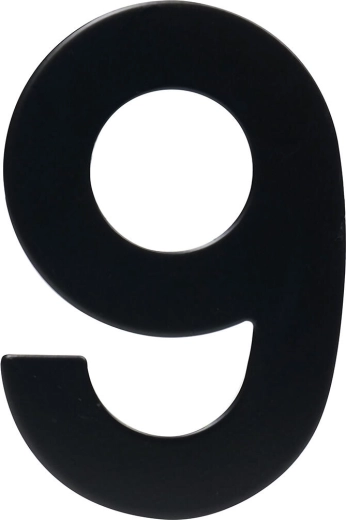 Domové číslo 9, 95 mm, nerez, čierna matná
