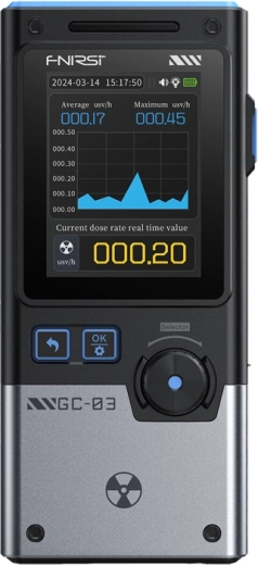 Multifunkčný detektor ionizujúceho žiarenia FNIRSI GC-03 BK