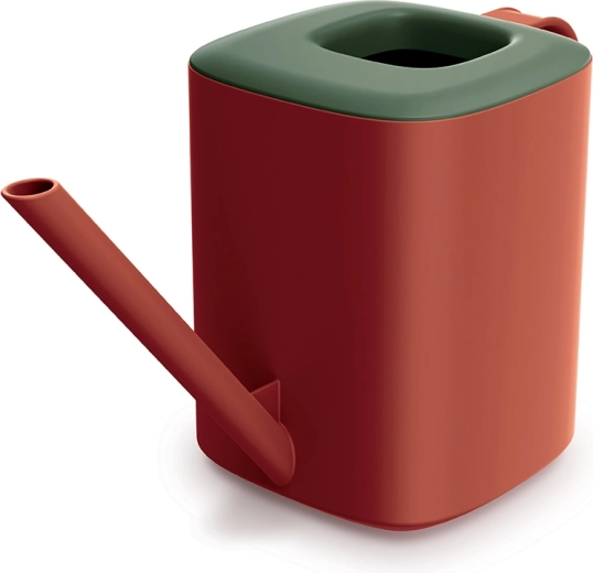 Smaltovaná kanvička TUBI 1 l v retro červenej a tmavozelenej farbe