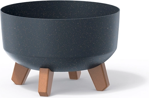 Kvetináč Gracia Low Eco Wood 23,5 cm – antracit