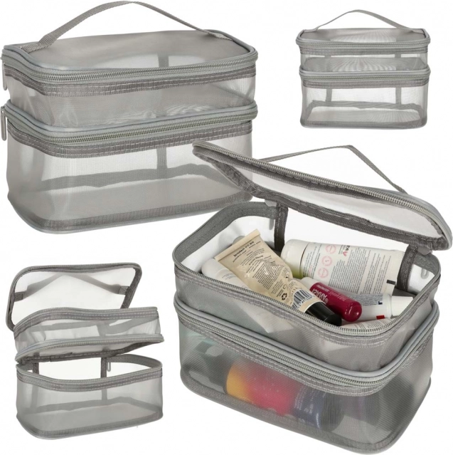 Cestovná kozmetická taška sivá