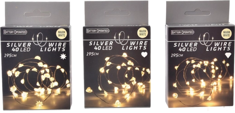 LED svetelná reťaz žltá 40 LED (3 varianty)