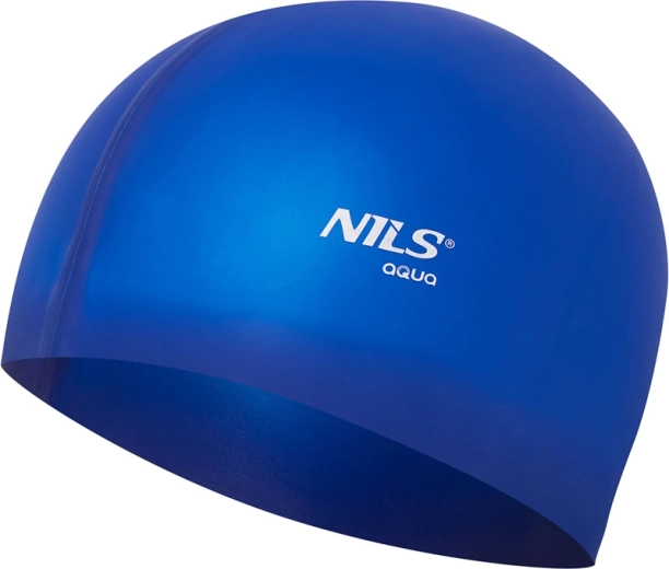 Silikónová plavecká čiapka NILS Aqua tmavomodrá