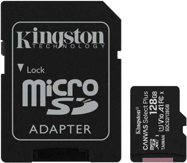 Kingston Canvas Select Plus microSD karta 128 GB s adaptérom