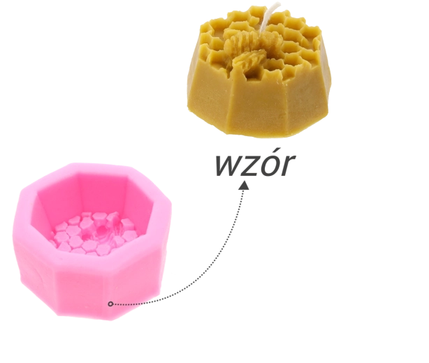 Silikónová forma na sviečky plást s včelou