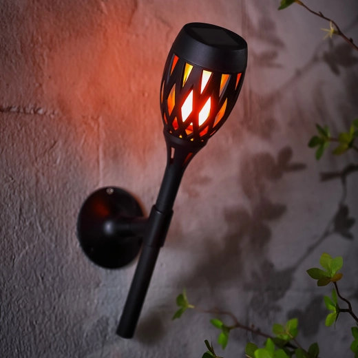 Solárna LED lampa s efektom plameňa 3 v 1