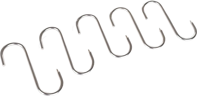 Háčiky do údiarne AKCENT nerezové 10 × 6,2 cm, priemer 4,5 mm (5 ks)
