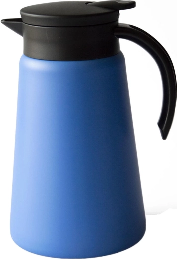 Termokanvica 1 l z nehrdzavejúcej ocele s plastovým viečkom a pákovým uzáverom