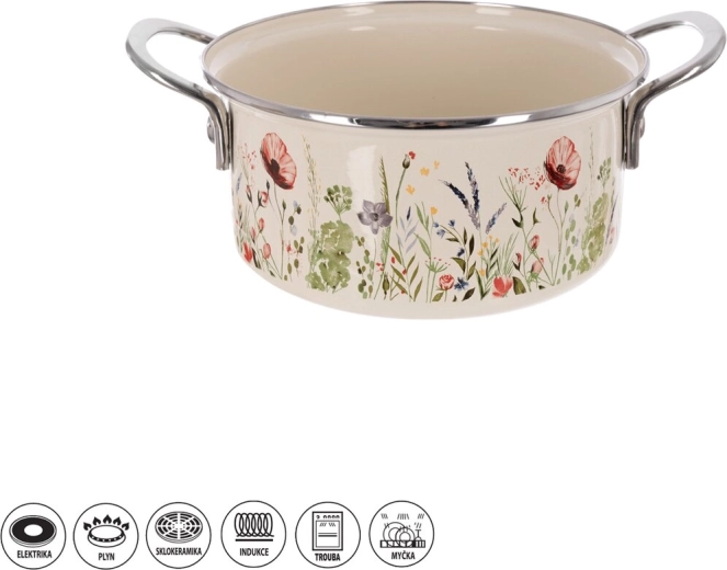Smaltovaný hrniec Orion Maki 20 cm, 2,2 l