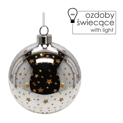 Elegantný strieborný dizajn s hviezdami