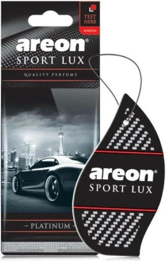 Areon Sport Lux Platinum zavesený papierový osviežovač vzduchu, čierny