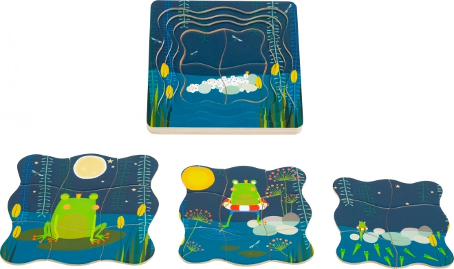 Vrstvené puzzle žabí princ Small Foot