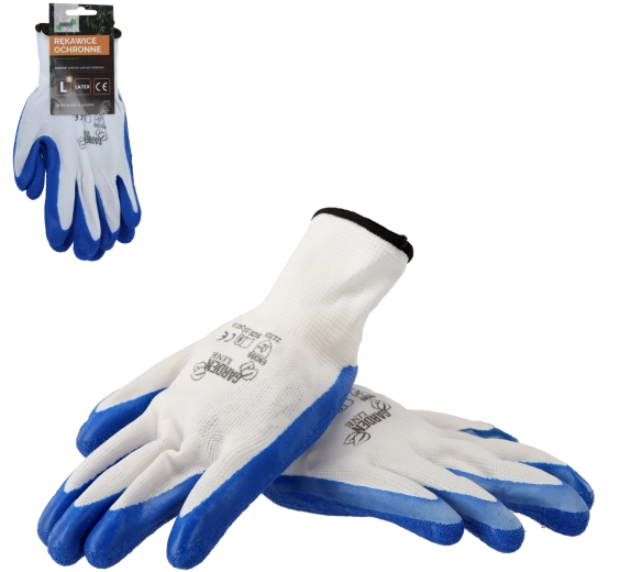 Ochranné pracovné rukavice z polyesteru s latexovým povlakom, veľkosť 9/L – Garden Line
