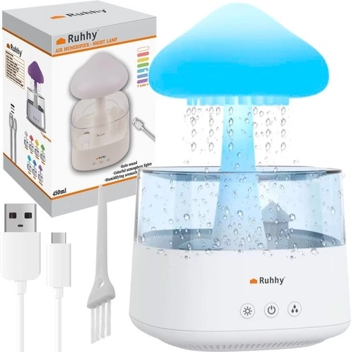 Nabíjačka vzduchu a nočná lampa Ruhhy s dažďovým efektom