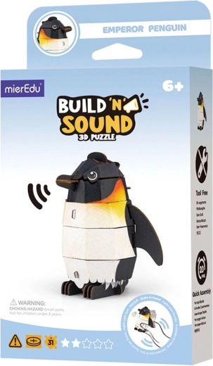 3D puzzle MierEdu Postav a počúvaj – tučniak