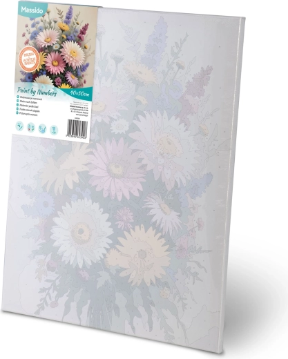 Predtlačené a očíslované plátno na ráme