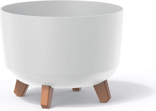 Kvetináč Gracia 33,9 cm biely s nožičkami