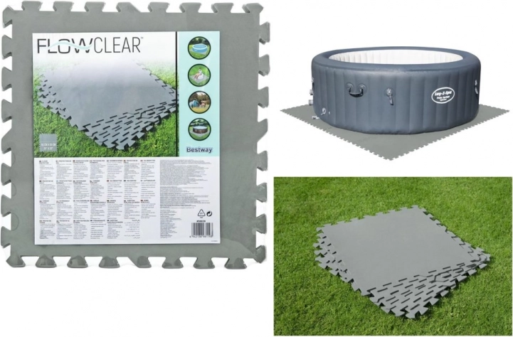 Pevná podložka pod bazén 50 × 50 cm BESTWAY, sada 9 ks