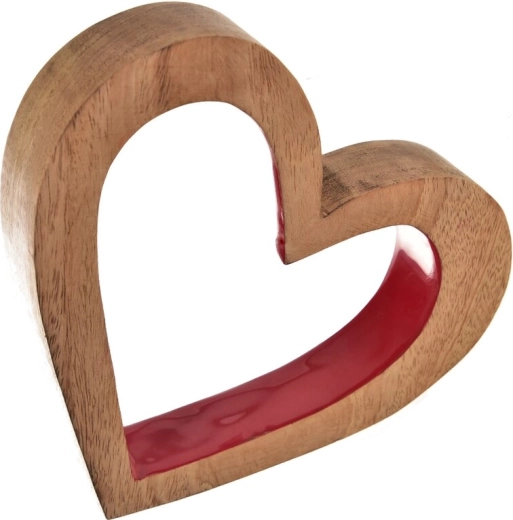 Dekorácia srdce mango Red 20 × 4 × 23 cm