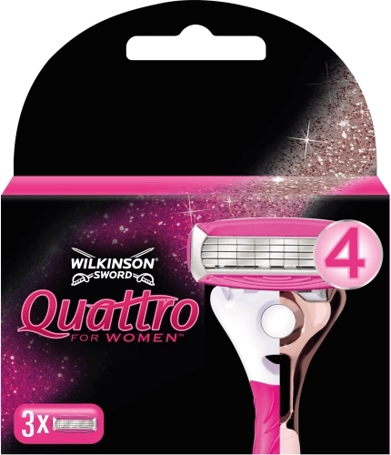 Náhradné hlavice Wilkinson Quattro for Women Rosegold 3 ks
