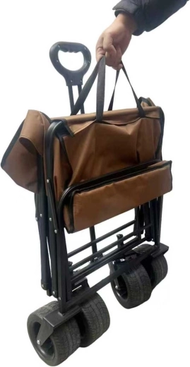 Skladací plážový transportný vozík LUARO so stolíkom 2 v 1