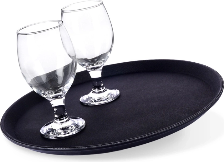 Čierny protišmykový servírovací podnos 35 cm